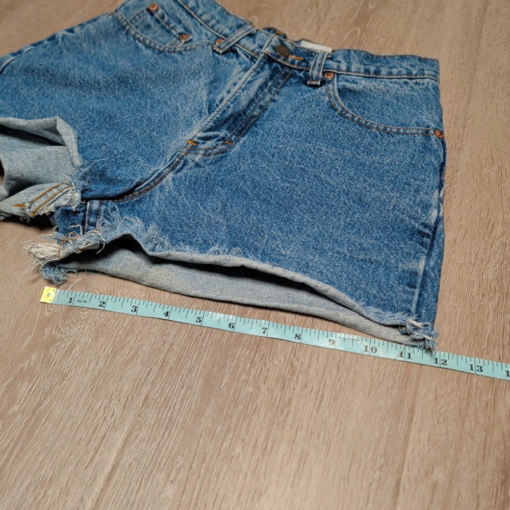 Vintage Jordache High Waisted Denim 3" Shorts Medium Wash Cut Off Blue 9/10 Y2K - Picture 7 of 7